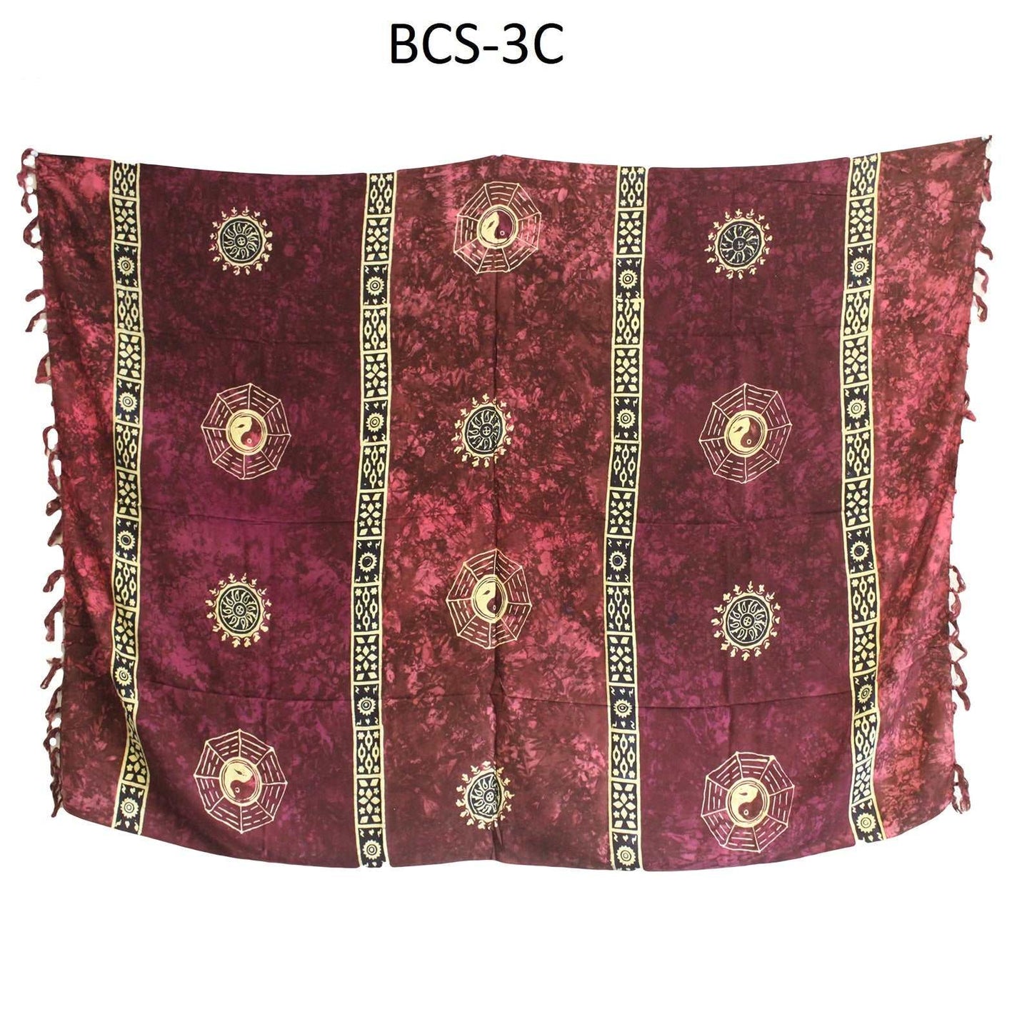Bliss 1x Bali Celtic Sarongs - Yin & Yang (4 Assorted Colours)