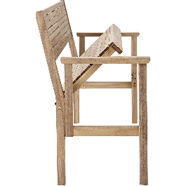 SOLIS ORIGAMI NATERIAL 2 SEATER ACACIA WOOD BENCH WITH ARMRESTS 55.2X120XH89.5