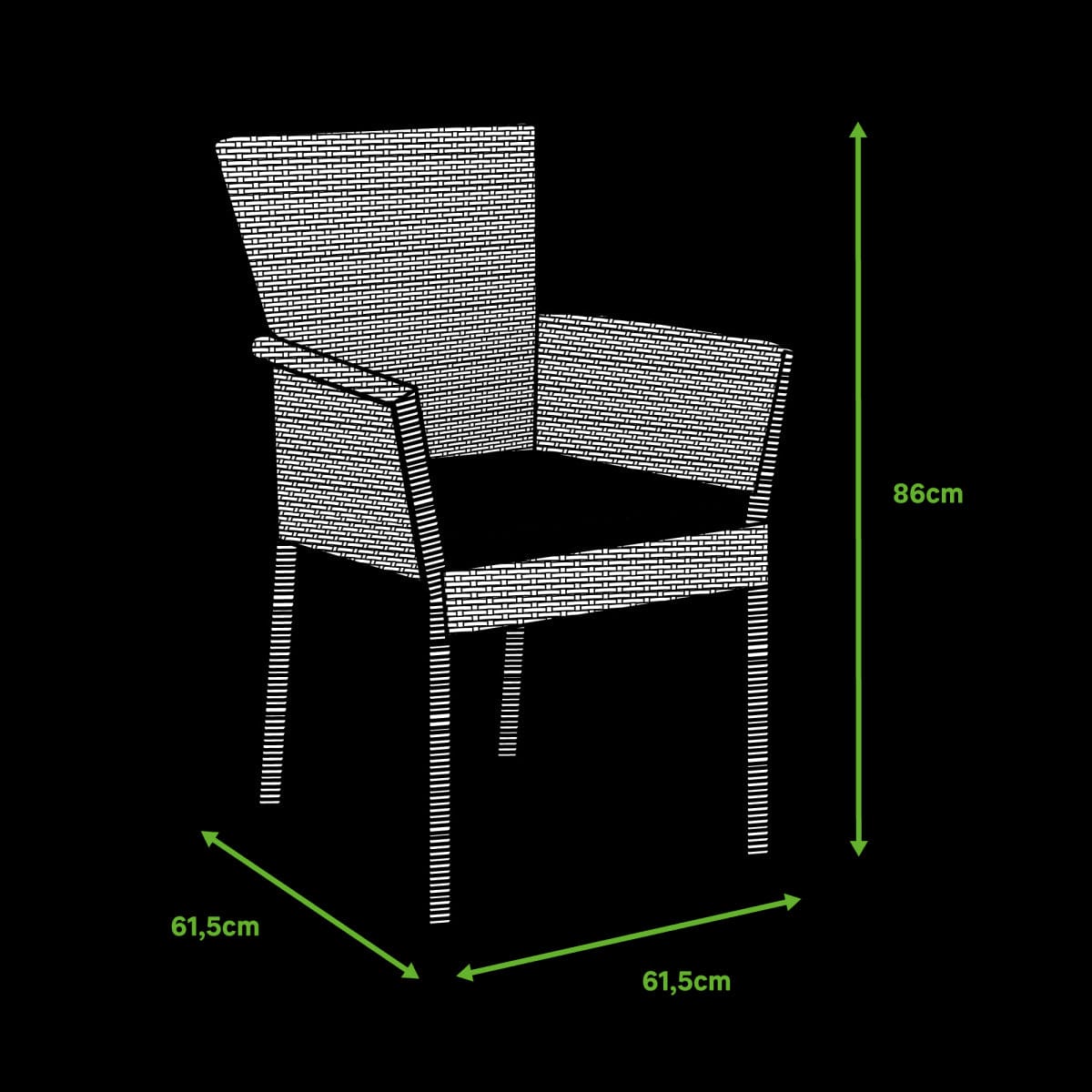 Bricocenter NOA NATERIAL ARMCHAIR synthetic wicker with cushion