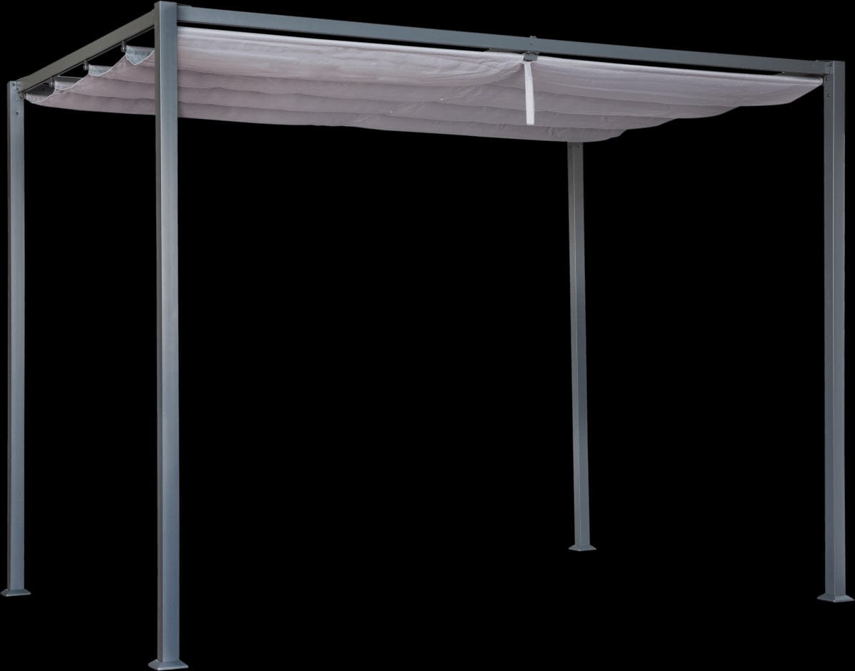 Bricocenter HORALI NATERIAL - Pergola - Steel with 2x3 m anthracite polyester cloth