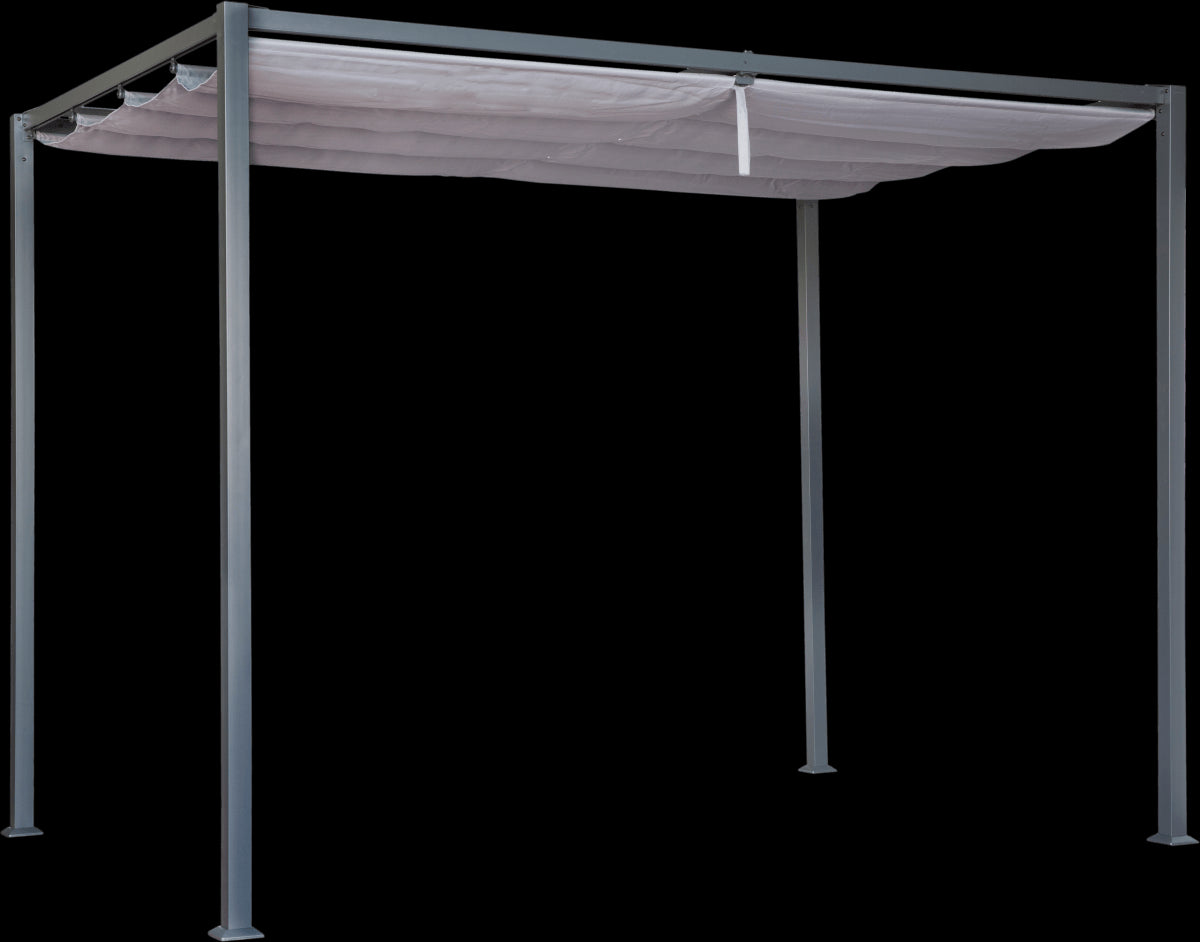 HORALI NATERIAL - Pergola - Steel with 2x3 m anthracite polyester cloth