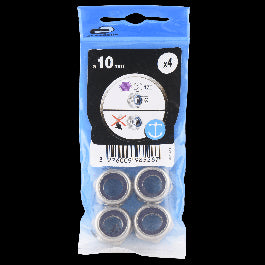 4 SELF-LOCKING NUTS STAINLESS STEEL A4 DIAM 10