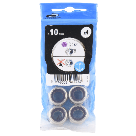 4 SELF-LOCKING NUTS STAINLESS STEEL A4 DIAM 10