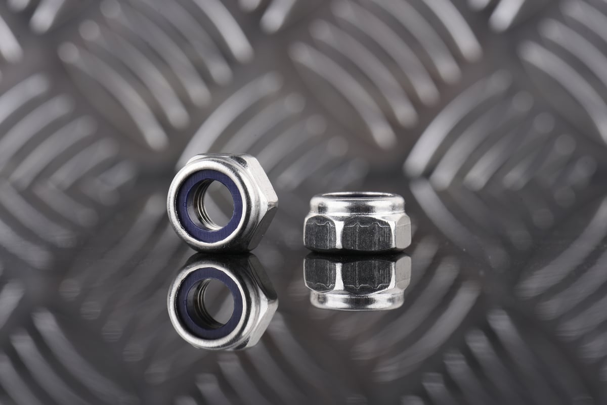 4 SELF-LOCKING NUTS STAINLESS STEEL A4 DIAM 10