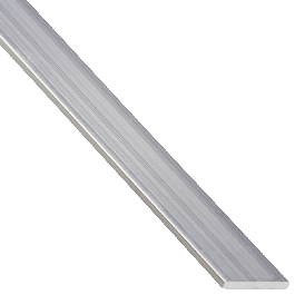 NATURAL ALUMINIUM FLAT PROFILE 20x2MM 1M MATT