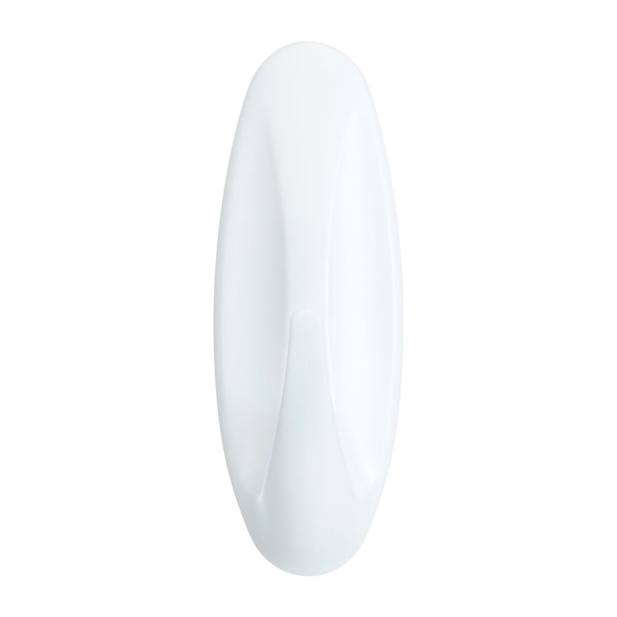 Bricocenter OVAL WHITE ADHESIVE HOOK FOR COMMAND BATHROOM LARGE 2.3 KG