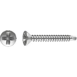 COUNTERSUNK HEAD SCREWS FOR METAL AUTOPERFO