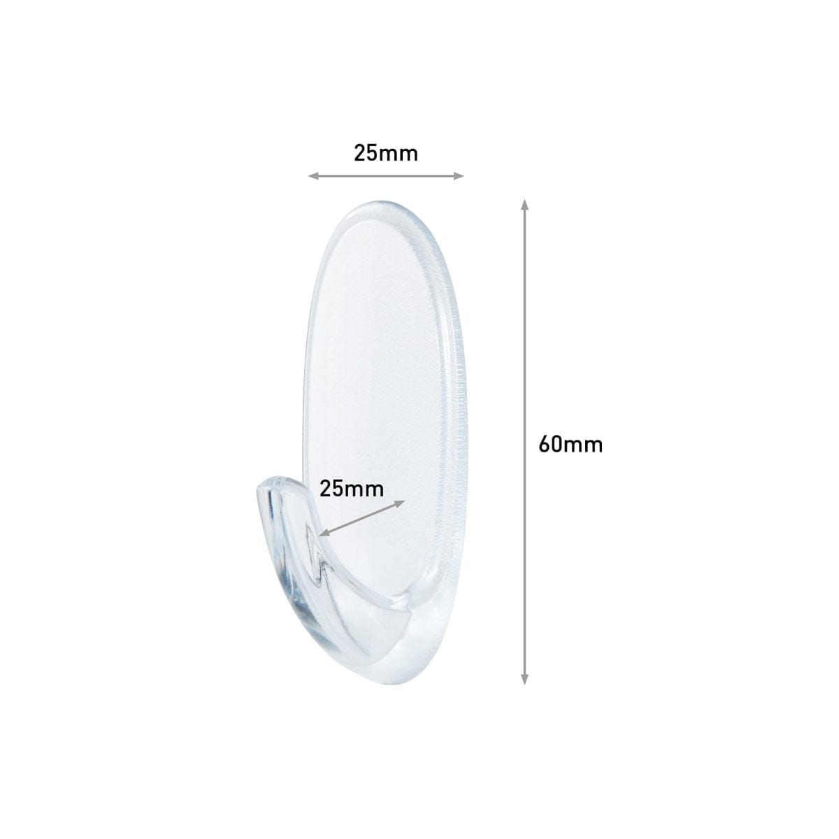 Bricocenter 2 ADHESIVE HOOKS TRANSPARENT COMMAND MEDIUM