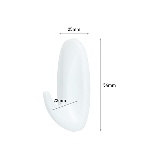 2 SMALL WHITE ADHESIVE COMMAND HOOKS