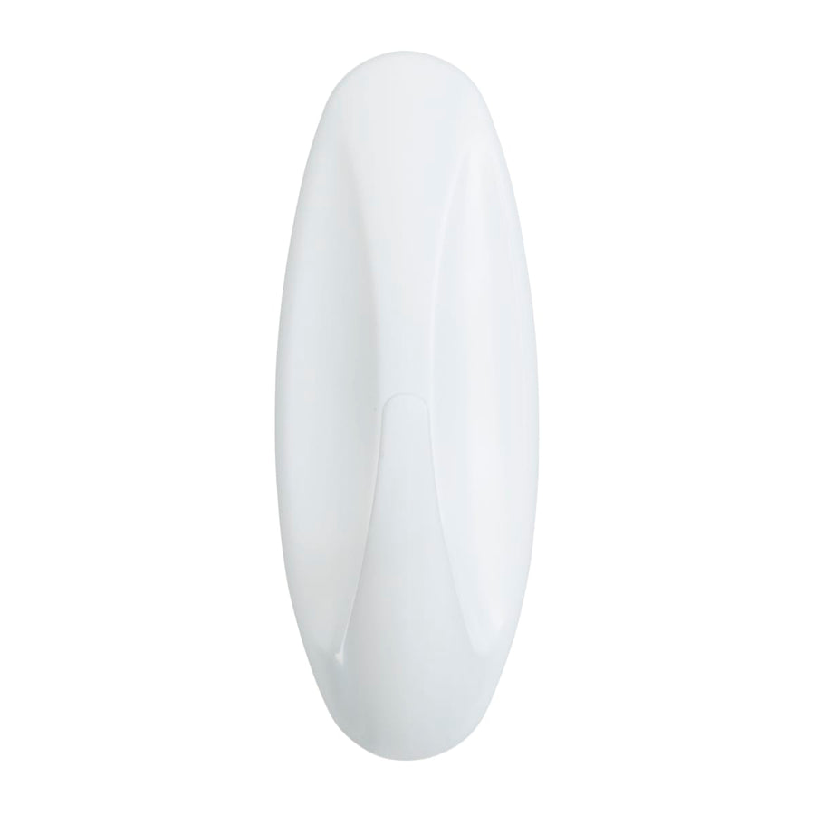 Bricocenter 2 OVAL WHITE ADHESIVE HOOKS FOR BATHROOM COMMAND MEDIUM 1.3 KG