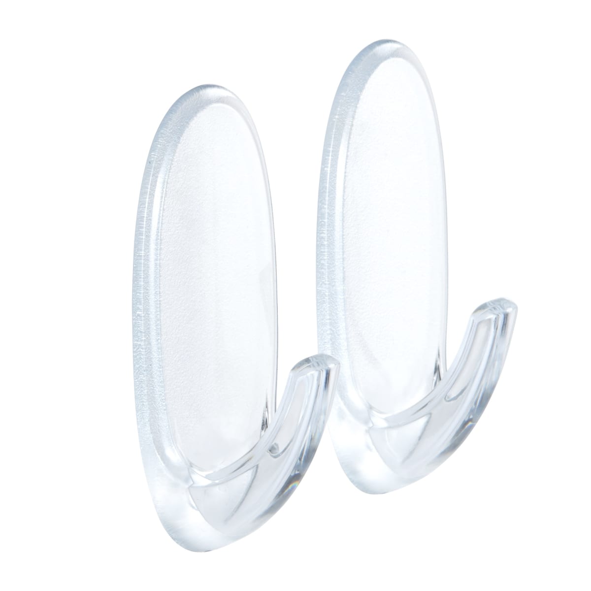 2 ADHESIVE HOOKS FOR OUTDOOR USE TRANSPARENT COMMAND MEDIUM