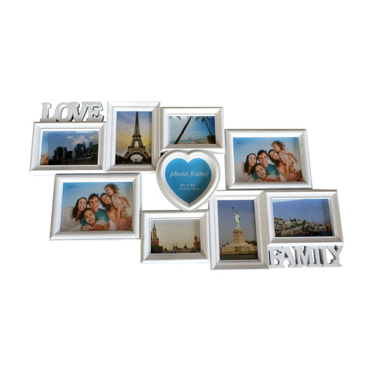 Bricocenter MULTIFOTO LOVE 73.5 X 31.5 CM 9 PLACES WHITE