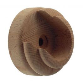 RAW WOOD ROSETTE SUPPORT D28