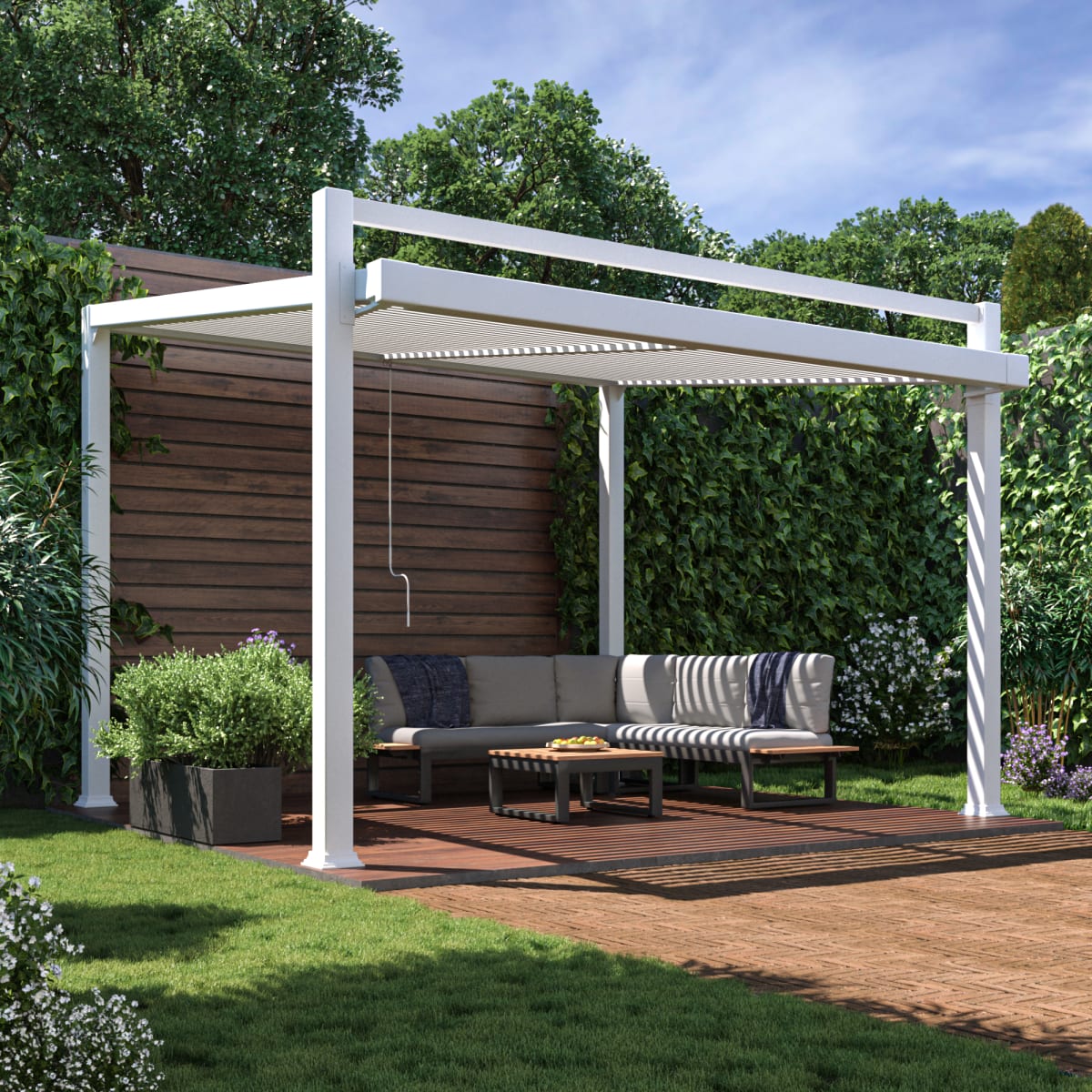 NATERIAL ODYSSEA PERGOLA 319X380 ALUMINIUM WHITE