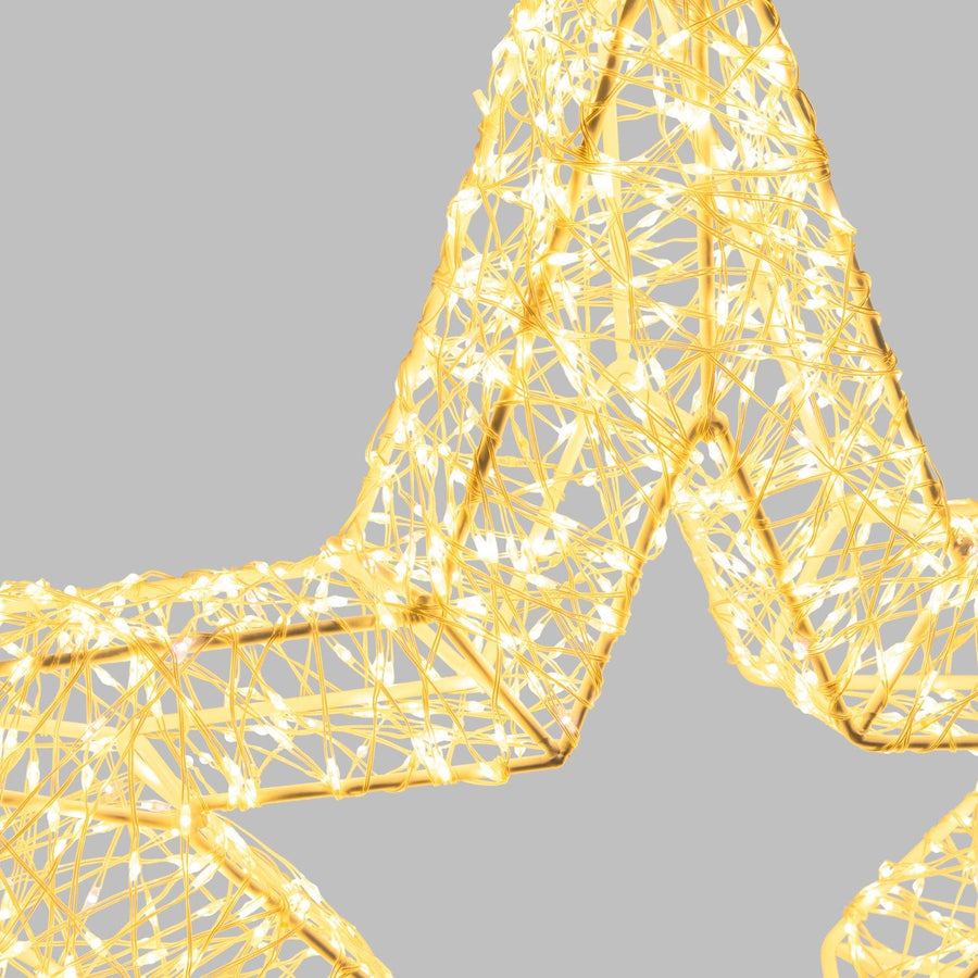 Bricocenter bright star warm light and cold light 2000 microled diam 55 cm