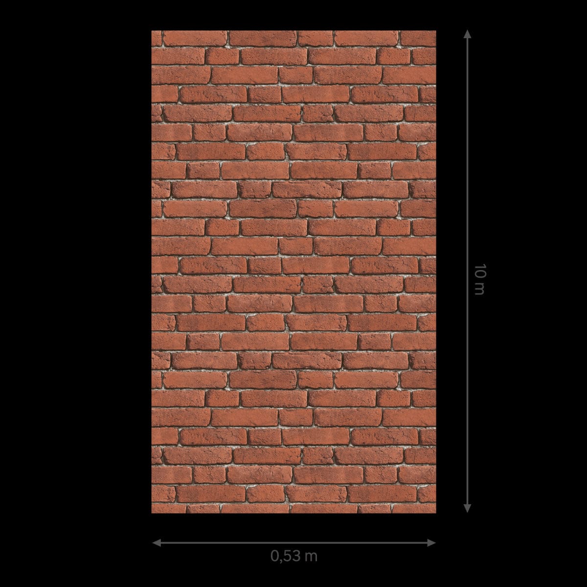 Bricocenter WALLPAPER ANTIQUE RED BRICK 53CMX10.5M