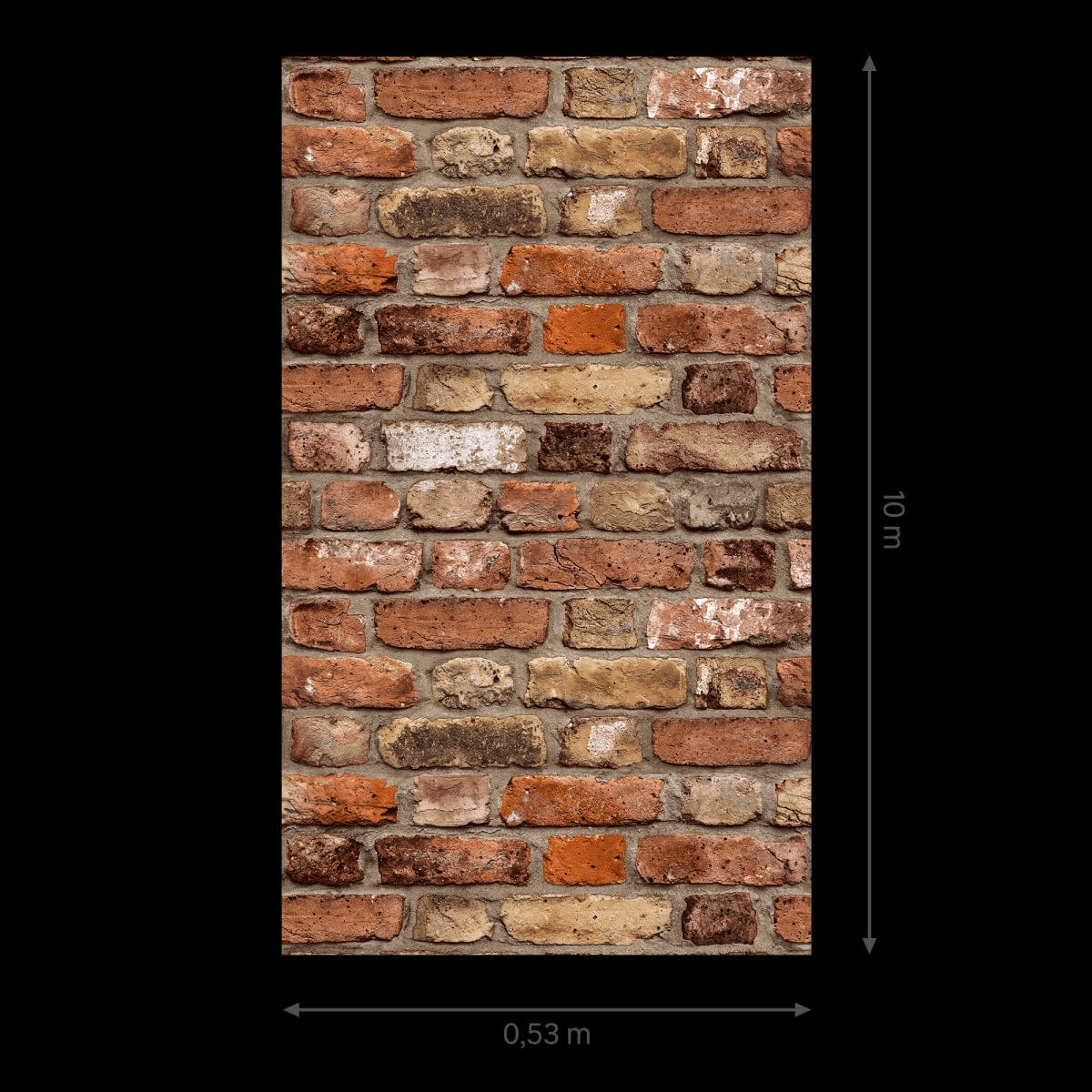 Bricocenter OCHRE BRICK WALLPAPER 53CMX10.5M