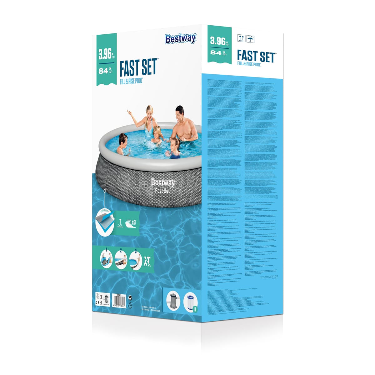 Bricocenter BESTWAY - easy inflatable above ground pool set d.396 h.76cm