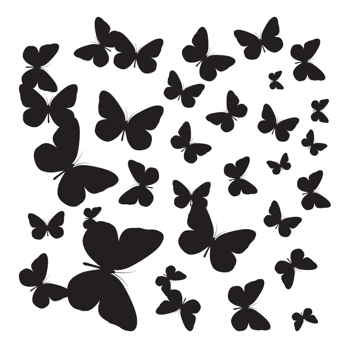 BUTTERFLIES STICKER 31.5X34 CM