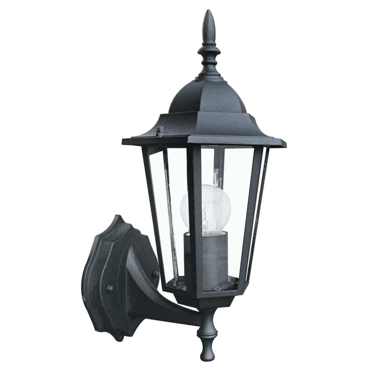 Bricocenter MILANO ASCENDING WALL LIGHT ALUMINIUM BLACK 37X21 CM E27=60W IP44