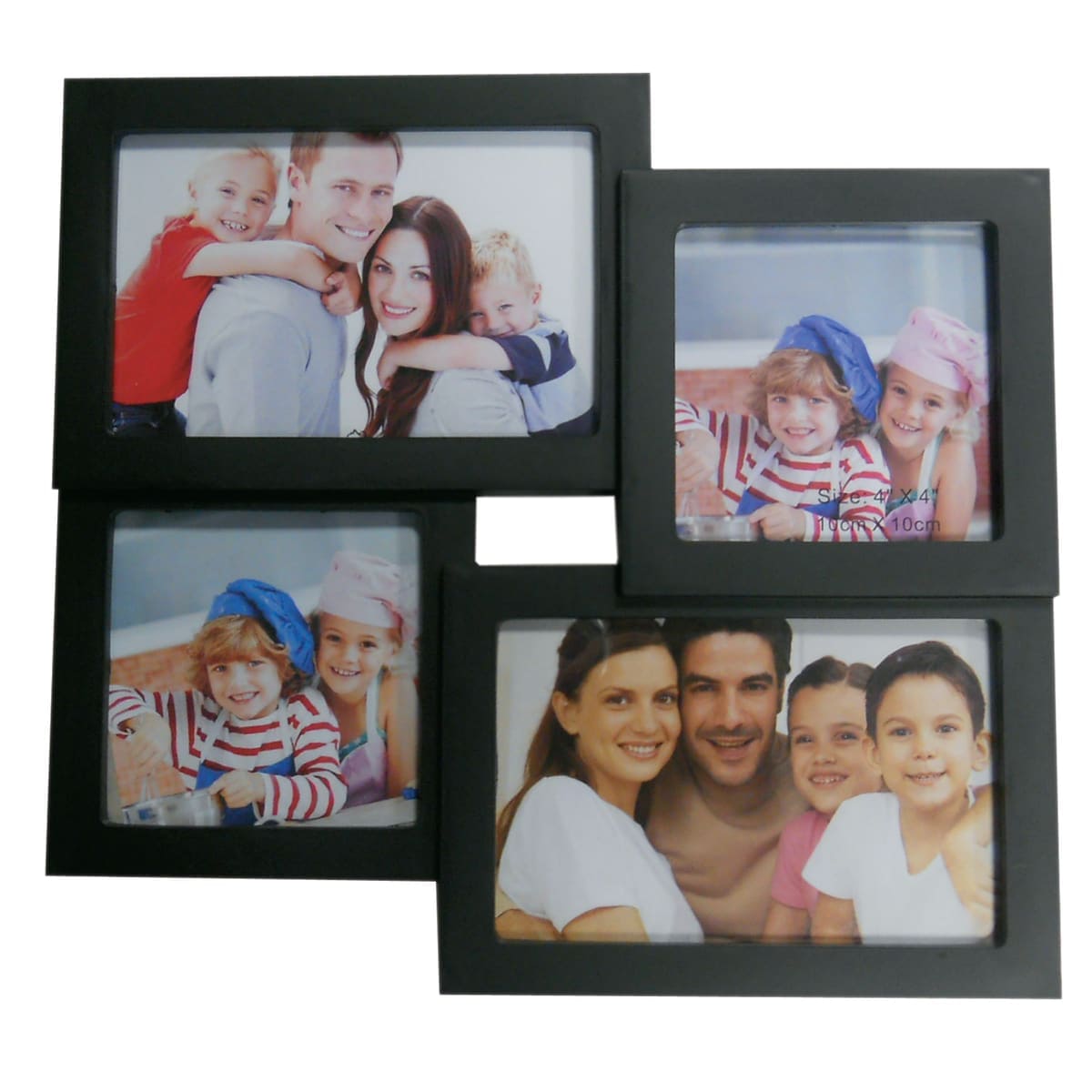 Bricocenter MULTIFOTO EASY 26X28 CM 4 PLACES PVC BLACK