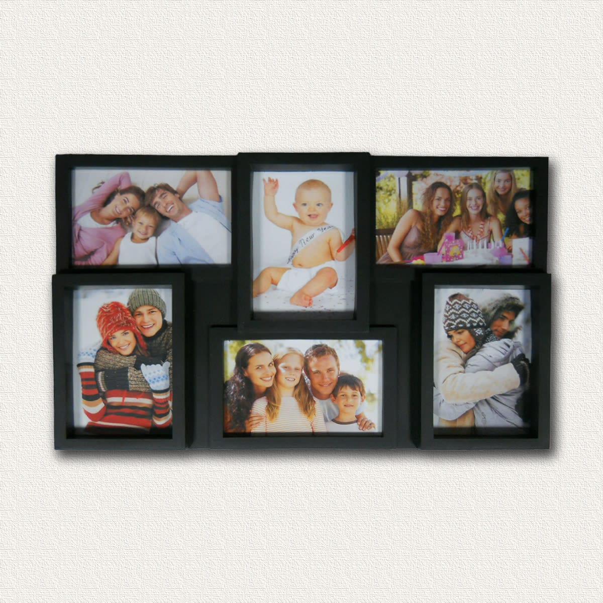 Bricocenter MULTIFOTO EASY 28X44 CM 6 PLACES PVC BLACK