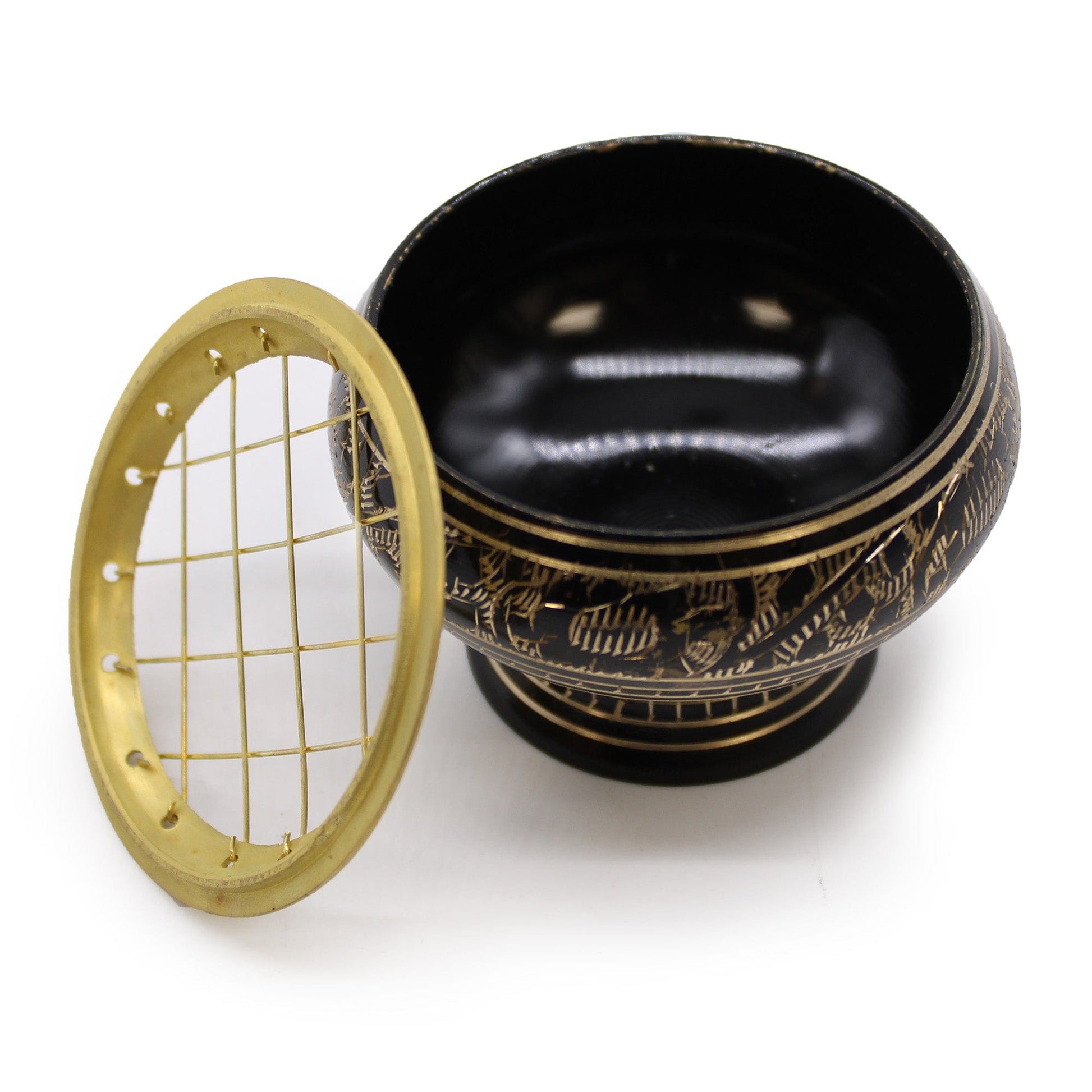 Bliss Brass Charcoal Burner with Coaster