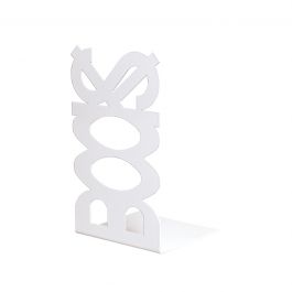 BOOKS BOOKEND L12xH21CM METAL SILVER COLOUR