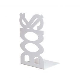 BOOKS BOOKEND L12xH21CM METAL COLOUR WHITE