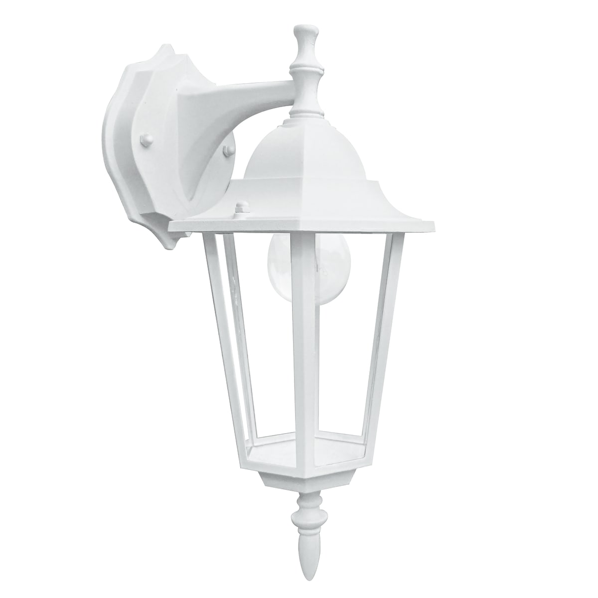 MILANO DESCENDING ALUMINIUM WALL LIGHT WHITE 37X21 CM E27=60W IP44