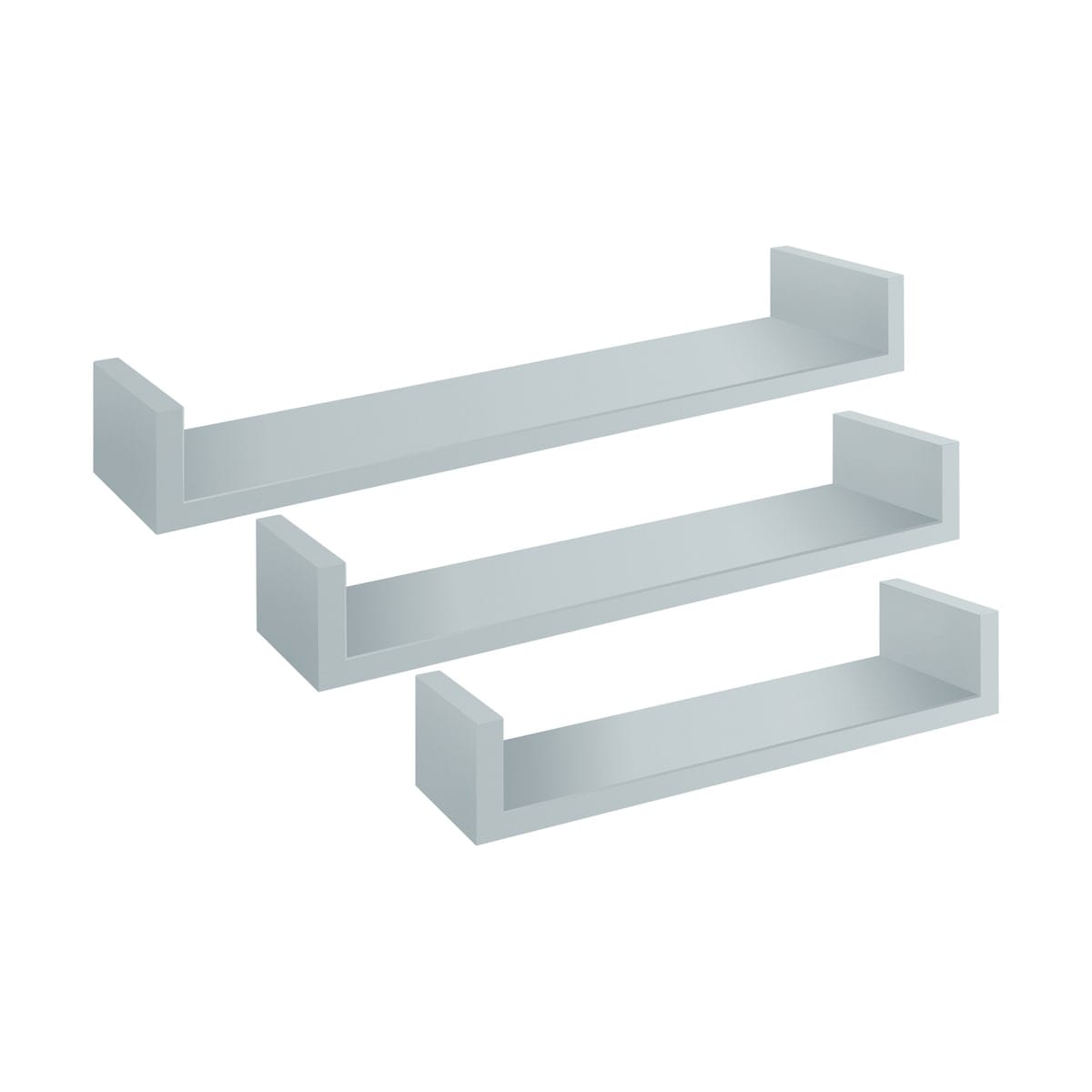 Bricocenter SET 3 U-SHAPED W60xD15.5xH8CM WOODEN SENSORS WHITE