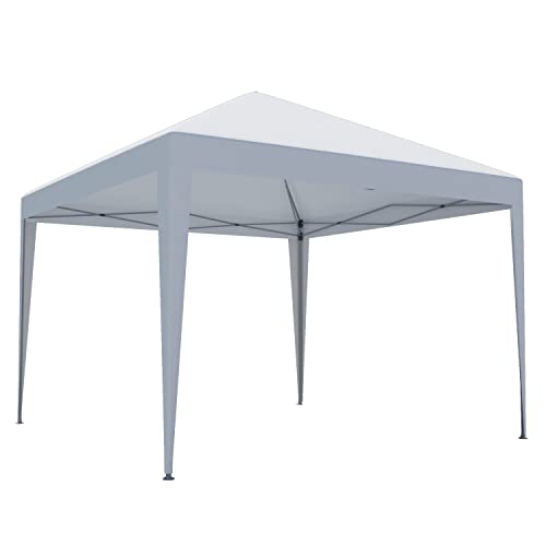 EORI ORIGAMI NATERIAL - Gazebo - Steel and White Polyester Tarp - 2.95x2.95 m