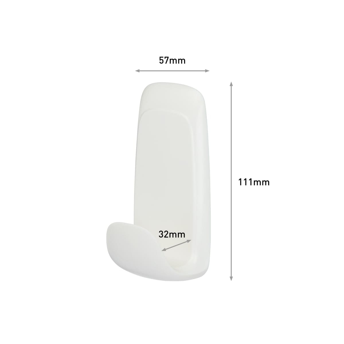 WHITE ADHESIVE HOOK FOR BATHROOM COMMAND GRANDE 3,4 KG