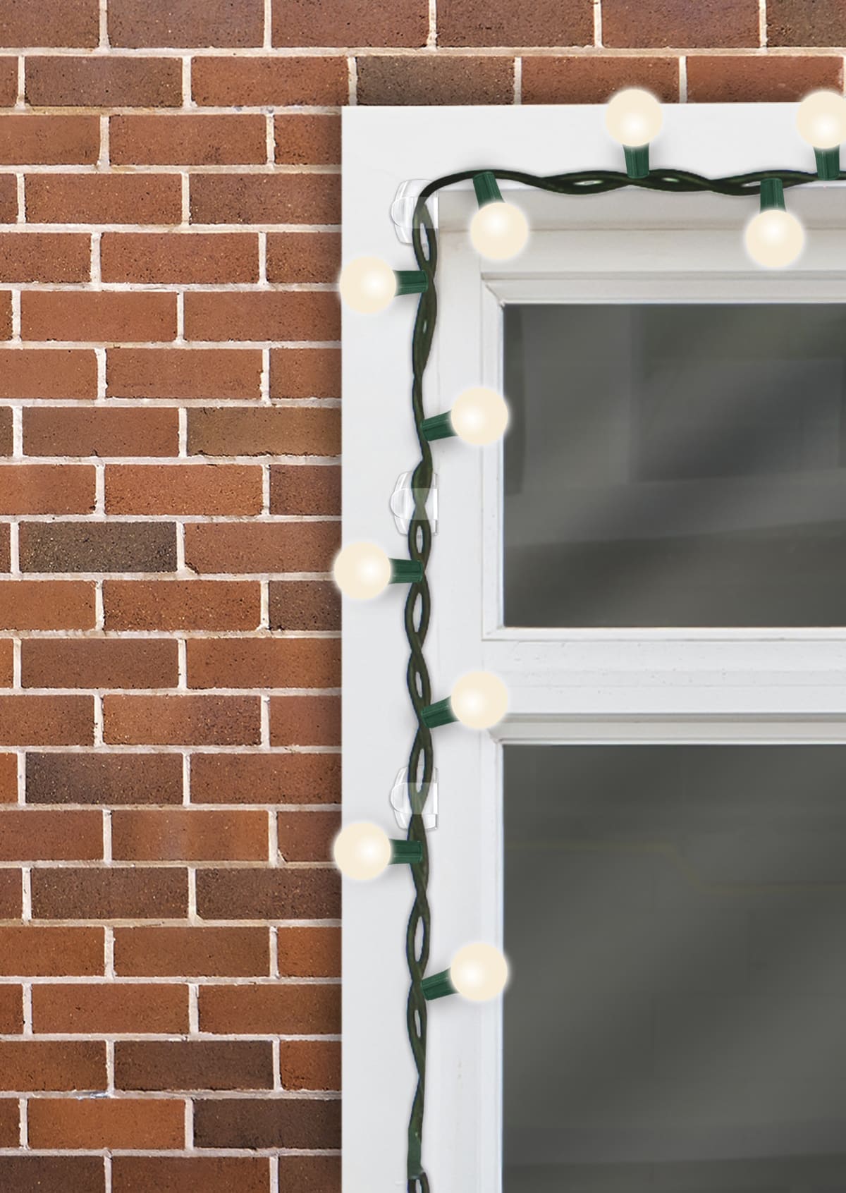 8 TRANSPARENT ADHESIVE HOOKS FOR OUTDOOR COMMAND LIGHTS