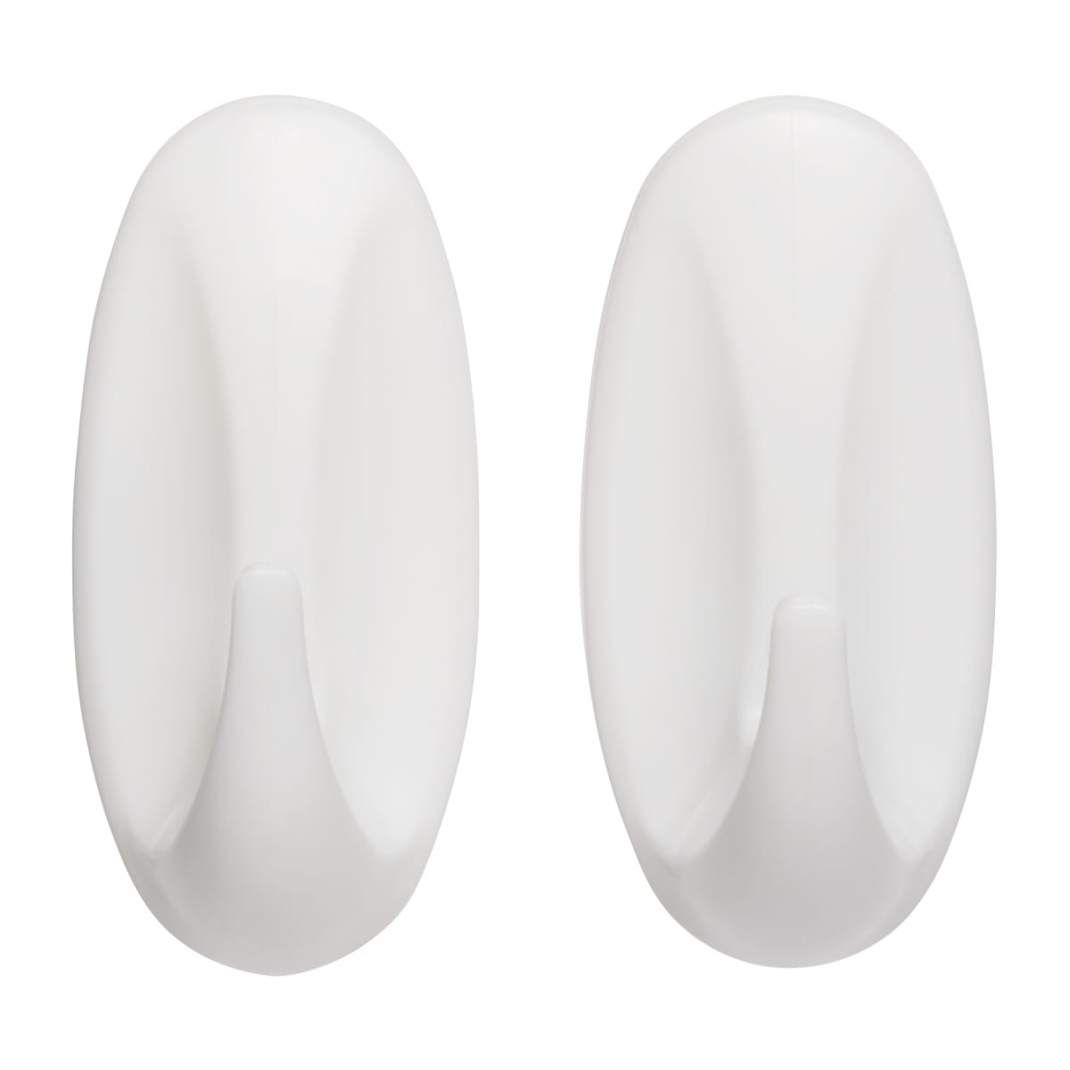 2 SMALL WHITE ADHESIVE COMMAND HOOKS