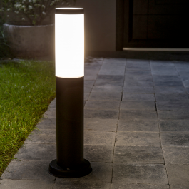 BLACK PLASTIC TRAVIS STREETLIGHT 45CM E27=40W IP44