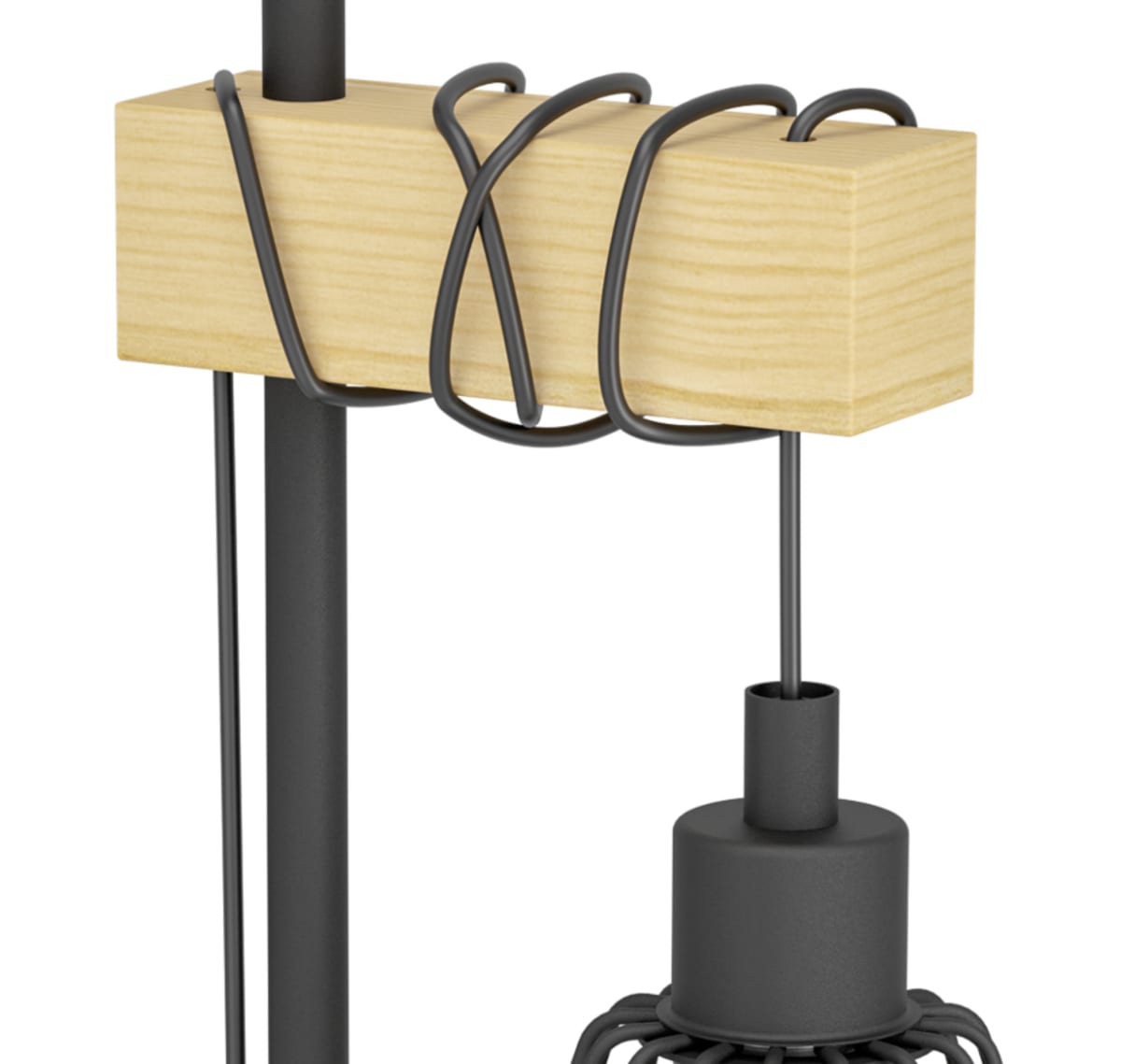 Bricocenter LAMPADA DA TAVOLO TABODI METALLO E LEGNO NATURALE H50 CM