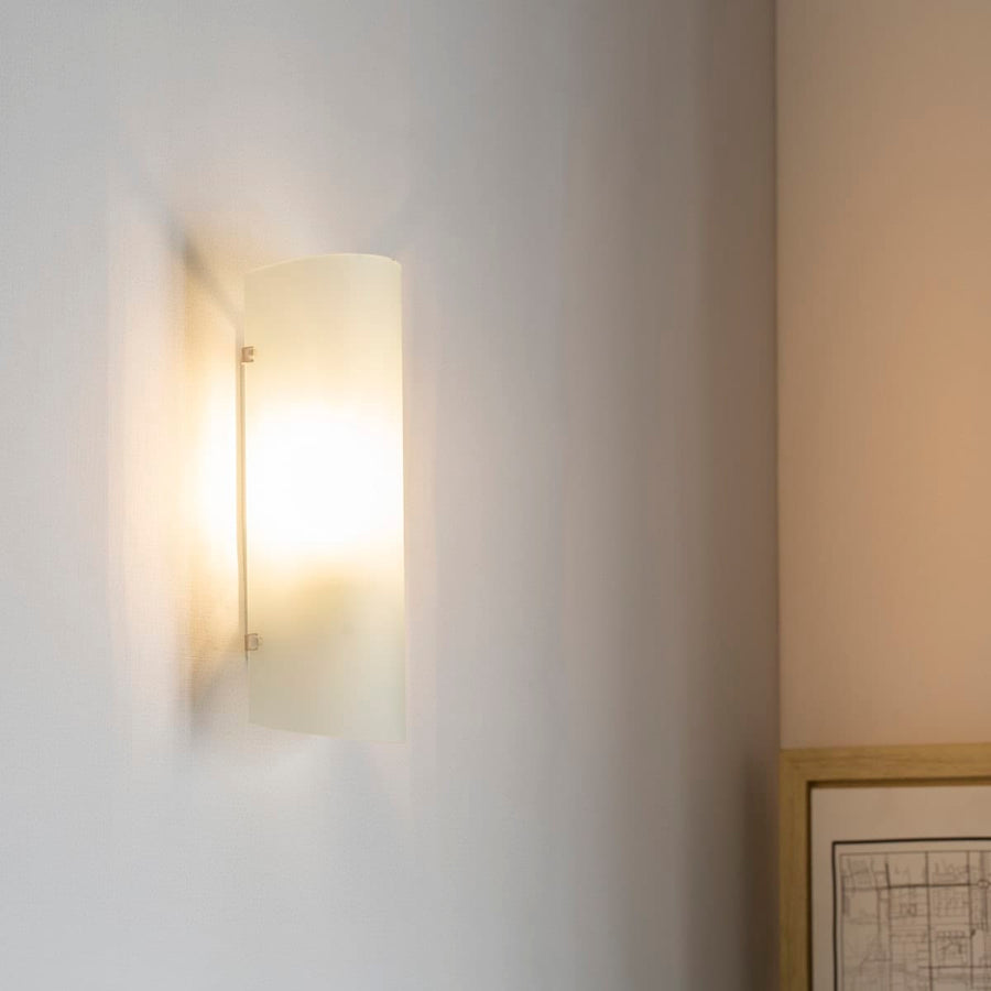 Bricocenter HANKO WALL LIGHT WHITE GLASS 26X10.5X8CM E27=60W