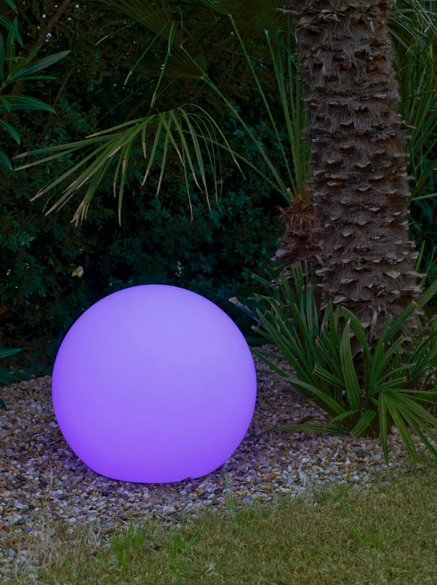 Bricocenter BULY SOLAR LAMP PLASTIC WHITE D30 CM RGBW IP65