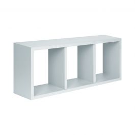 RECTANGULAR W70xD15.5xH 30CM WITH 2 WHITE WOOD DIVIDERS