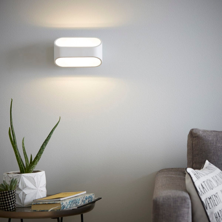 Bricocenter KOPER METALWHITE 16x13xH10CM LED 5W WARM LIGHT KOPER METAL FLOOR LIGHT fixture