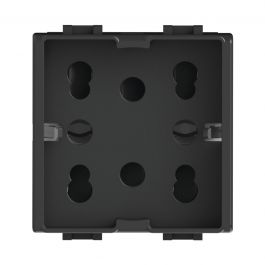 LIVING LIGHT 10/16A+2P+16A ANTHRACITE SOCKET