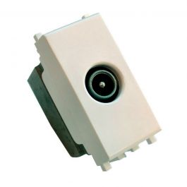 4DB PASS-THROUGH TV JACK WHITE PLANA