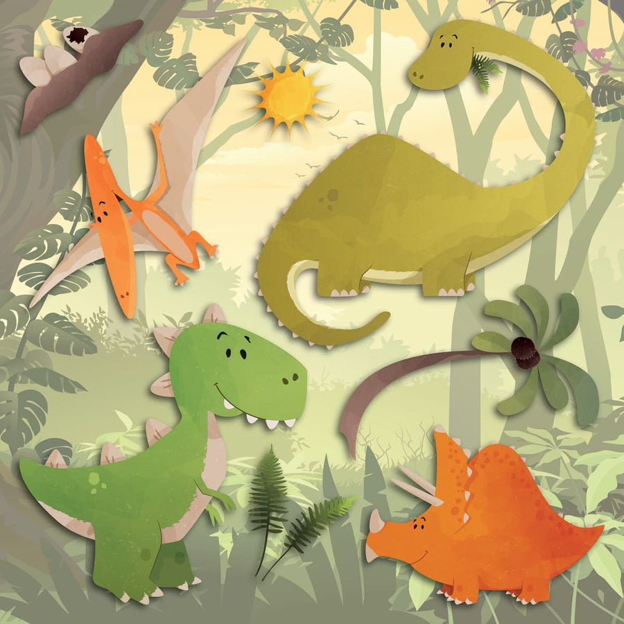 Bricocenter STICKER 3 LEVELS DINOSAURS 31.5X36 CM