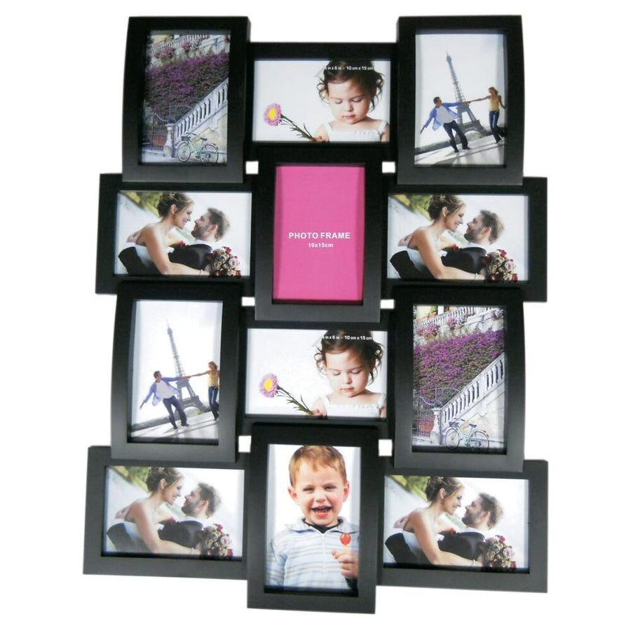PVC MULTIPHOTO CM 44X58 12 PLACES BLACK