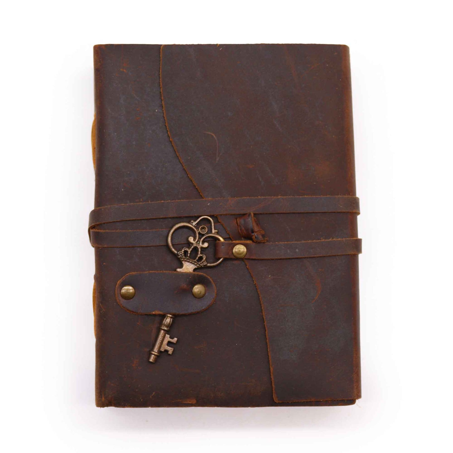 Bliss Oiled Leather & Key - 200 pages decle-edged - 13x18cm