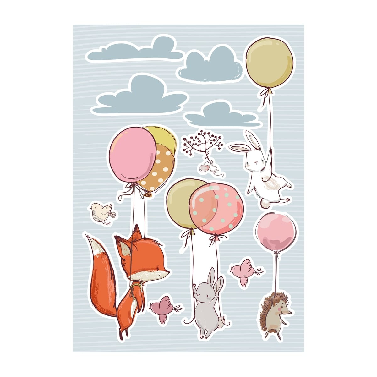 Bricocenter WALL STICKER KIDS FLYING ANIMAL 2FG 47X67CM