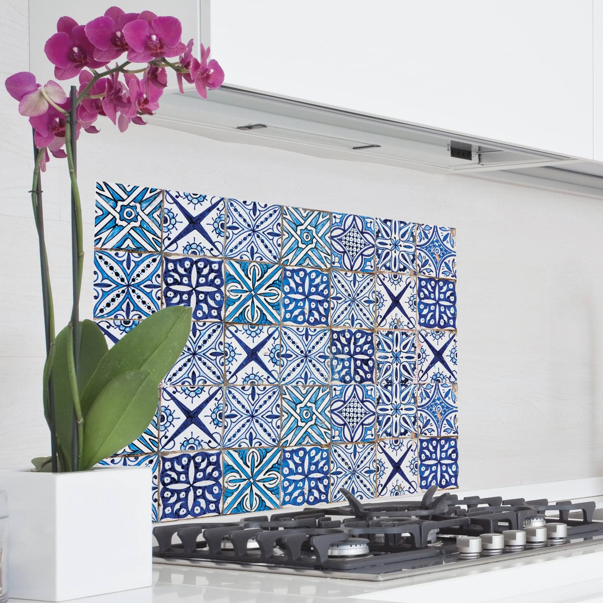 Bricocenter STICKER KITCHEN PANEL BLUE AZULEJOS 47.5X70 CM