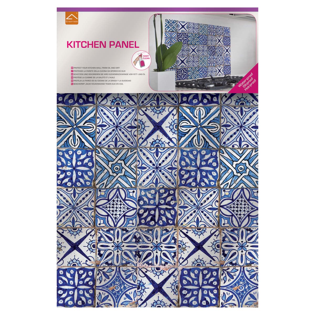 Bricocenter STICKER KITCHEN PANEL BLUE AZULEJOS 47.5X70 CM