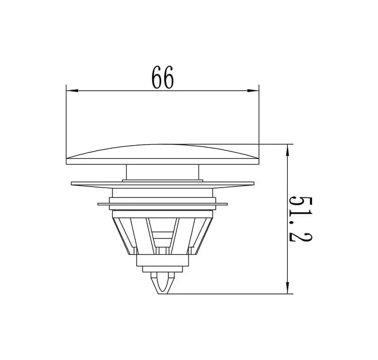 Bricocenter TAPPO SALTARELLO UNIVERSALE MECCANISMO CLICK CLACK IN OTTONE CROMO